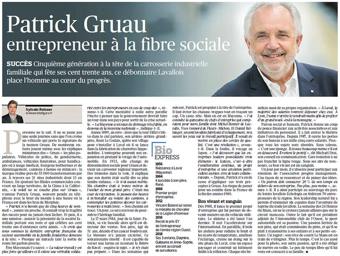 Article Figaro - Patrick Gruau